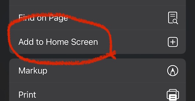 Add to Home Screen